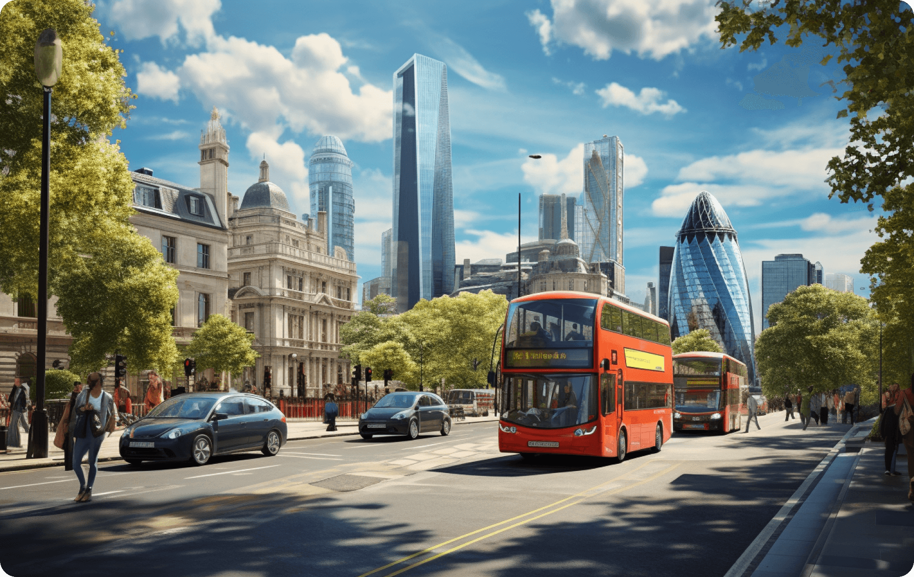 A beautiful image of the City of London